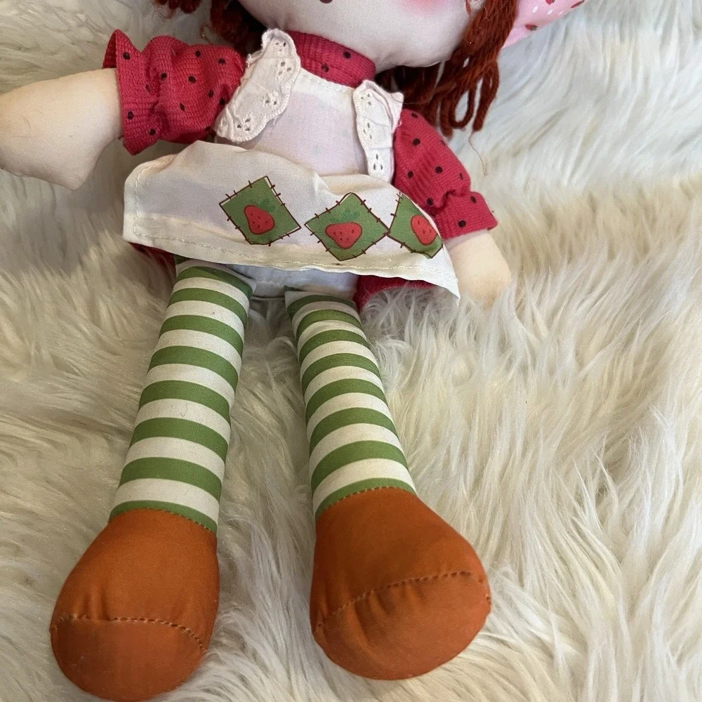 2015 Vintage Red Head Strawberry Shortcake Doll Yarn Hair With Bonnet 14
